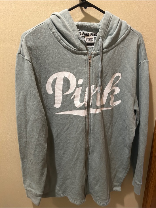 PINK Victoria's Secret Tops - Pink Victoria Secret Full Zip Hoodie size large